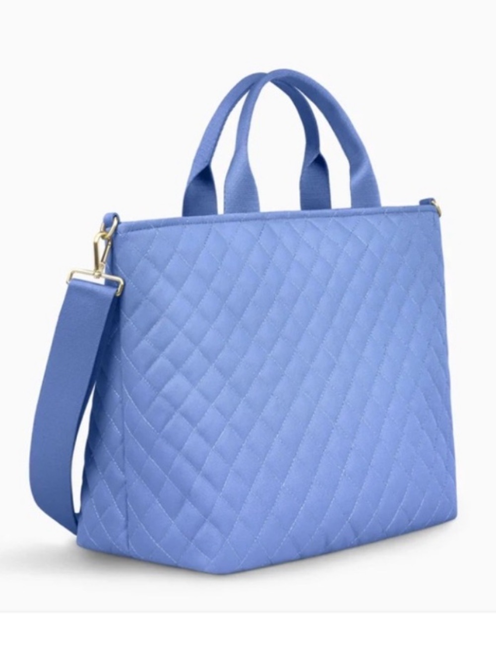 Canvelle • Blue Crossbody Zip Tote New - Picture 2 of 5